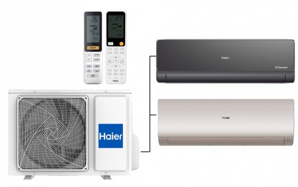 Мульти сплит-система на 2 комнаты 35+25 м2 Haier Lightera AS12NS6ERA-B+Flexis SM AS25S2SF3FA-G/2U40S2SM1FA c Wi-Fi модулем ESP32 Мульти сплит-система на 2 комнаты 35+25 м2 Haier Lightera AS12NS6ERA-B+Flexis SM AS25S2SF3FA-G/2U40S2SM1FA c Wi-Fi модулем ESP32
