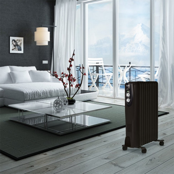 Масляный радиатор Ballu BOH/CL-11BRN Classic Black 11 секций Масляный радиатор Ballu BOH/CL-11BRN Classic Black 11 секций