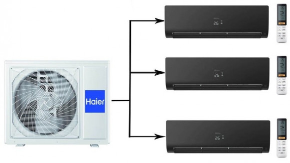 Мульти сплит-система на 3 комнаты 25+25+25 м2 Haier 3х AS25S2SF2FA-B/3U70S2SR5FA Flexis Super Match Мульти сплит-система на 3 комнаты 25+25+25 м2 Haier 3х AS25S2SF2FA-B/3U70S2SR5FA Flexis Super Match