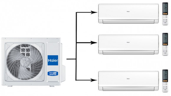 Мульти сплит-система на 3 комнаты 25+35+50 м2 Haier AS09NS6ERA-W+AS12NS6ERA-W+AS18NS6ERA-W/4U85S2SR5FA Lightera Super Match Мульти сплит-система на 3 комнаты 25+35+50 м2 Haier AS09NS6ERA-W+AS12NS6ERA-W+AS18NS6ERA-W/4U85S2SR5FA Lightera Super Match